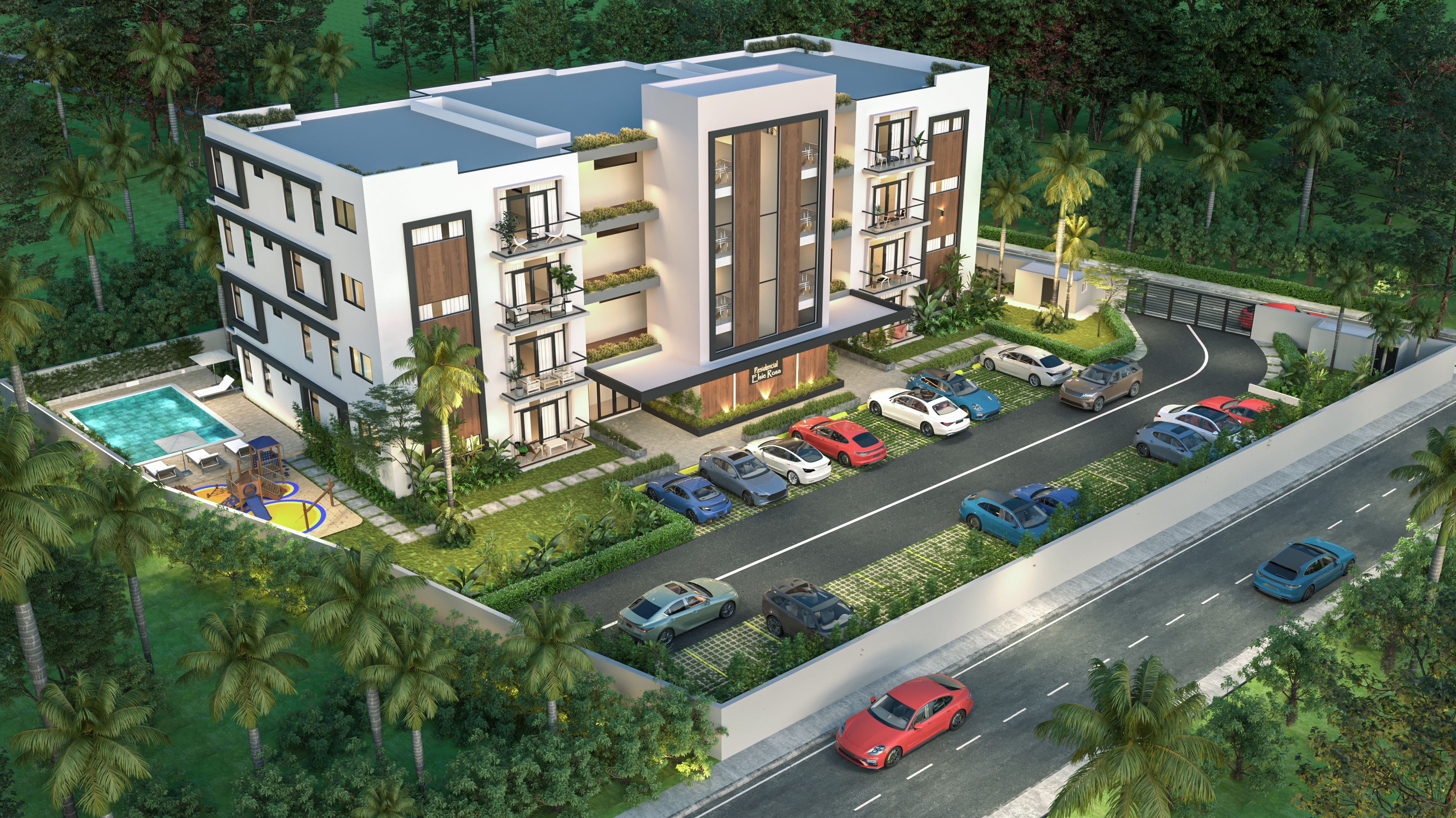 Residential Elsie Rosa side view rendering
